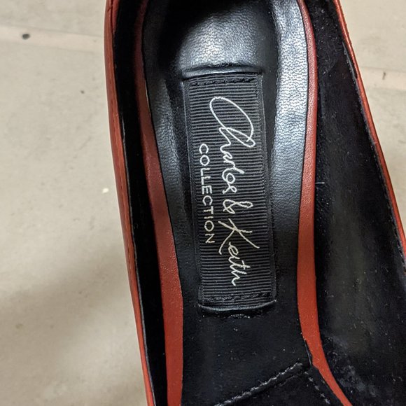 Charles and Keith Red Pumps w/ Ankle Strap/Cuff - Picture 5 of 12